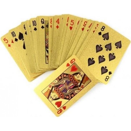 JEU DE 54 CARTES ÉTANCHES EN PET GOLD