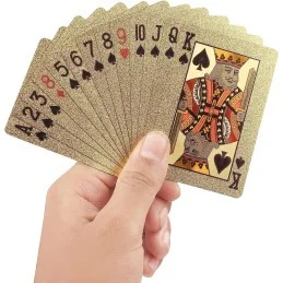 JEU DE 54 CARTES ÉTANCHES EN PET GOLD