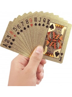 JEU DE 54 CARTES ÉTANCHES EN PET GOLD