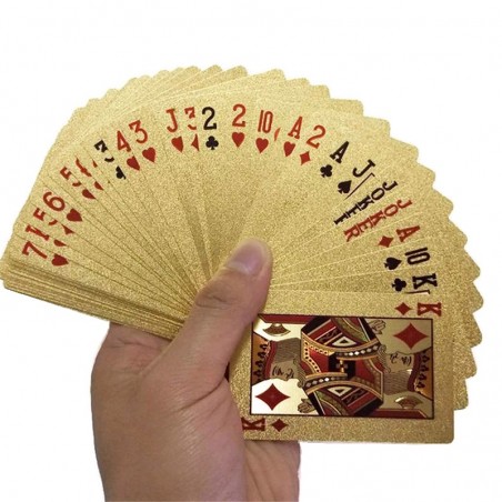 JEU DE 54 CARTES ÉTANCHES EN PET GOLD