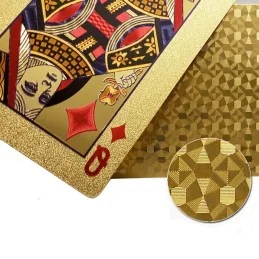 JEU DE 54 CARTES ÉTANCHES EN PET GOLD