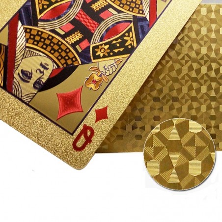 JEU DE 54 CARTES ÉTANCHES EN PET GOLD