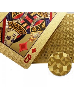 JEU DE 54 CARTES ÉTANCHES EN PET GOLD