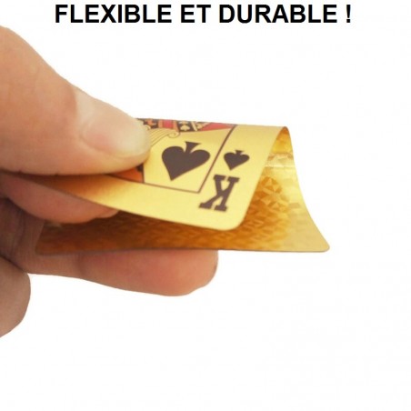 JEU DE 54 CARTES ÉTANCHES EN PET GOLD