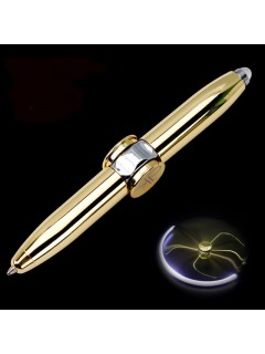 STYLO HAND SPINNER LED MULTIFONCTION OR BRILLANT