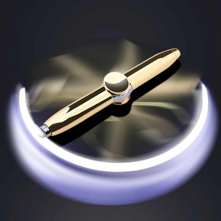 STYLO HAND SPINNER LED MULTIFONCTION OR BRILLANT