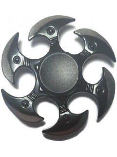 HAND SPINNER ÉTOILE DE LANCER ALLIAGE 6 HACHES NOIR/ARGENT