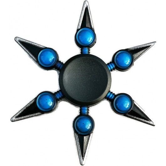 HAND SPINNER ÉTOILE DE LANCER ALLIAGE THUNDER BIRD NOIR/BLEU