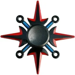 HAND SPINNER ÉTOILE DE LANCER ALLIAGE FLYING THOR NOIR/BLEU/ROUGE