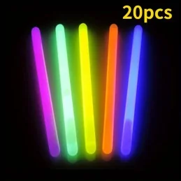 LOT DE 20 STICKS LUMINEUX 3 CM POUR LA PÊCHE DE NUIT