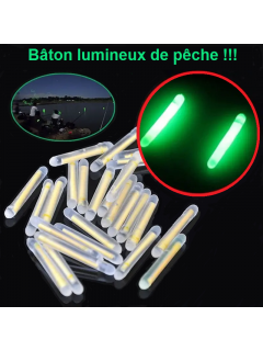 LOT DE 20 STICKS LUMINEUX 3 CM POUR LA PÊCHE DE NUIT