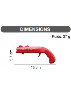 PISTOLET À CAPSULE OUVRE-BOUTEILLE CAPGUN ROUGE