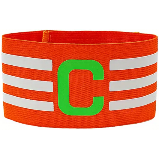 BRASSARD DE CAPITAINE 3 BANDES "C" ORANGE