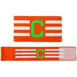 BRASSARD DE CAPITAINE 3 BANDES "C" ORANGE