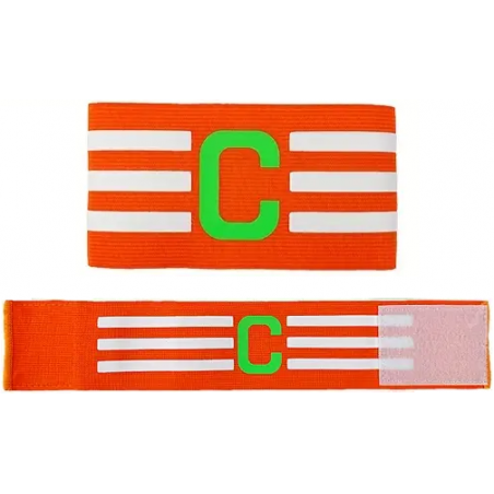 BRASSARD DE CAPITAINE 3 BANDES "C" ORANGE