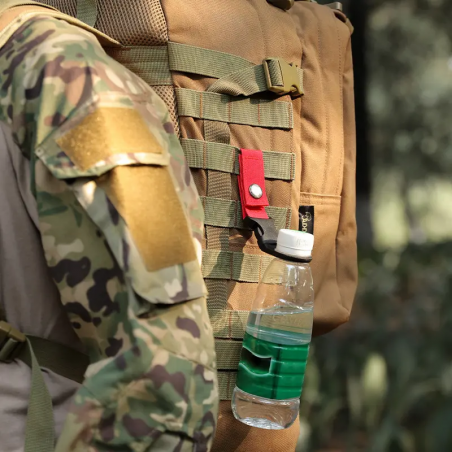 SANGLE À CLIP PORTE-BOUTEILLE D'EAU (SYSTÈME MOLLE) NOIR