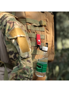 SANGLE À CLIP PORTE-BOUTEILLE D'EAU (SYSTÈME MOLLE) NOIR