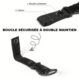 SANGLE À CLIP PORTE-BOUTEILLE D'EAU (SYSTÈME MOLLE) KAKI