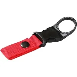 SANGLE À CLIP PORTE-BOUTEILLE D'EAU (SYSTÈME MOLLE) ROUGE/NOIR