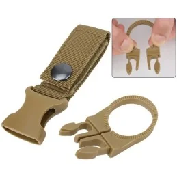 SANGLE À CLIP PORTE-BOUTEILLE D'EAU (SYSTÈME MOLLE) KAKI