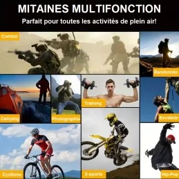 MITAINES TACTIQUES DE COMBAT MILITAIRES NOIR