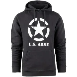 SWEAT À CAPUCHE FOSTEX ALLIED STAR U.S. ARMY GRIS FONCÉ