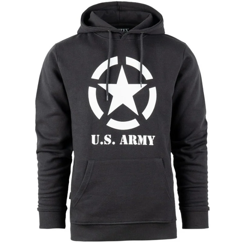 SWEAT À CAPUCHE FOSTEX ALLIED STAR U.S. ARMY GRIS FONCÉ