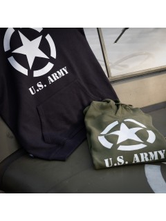 SWEAT À CAPUCHE FOSTEX ALLIED STAR U.S. ARMY GRIS FONCÉ