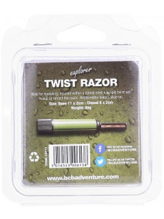 RASOIR RÉTRACTABLE BCB TWIST OLIVE/NOIR (+5 lames)