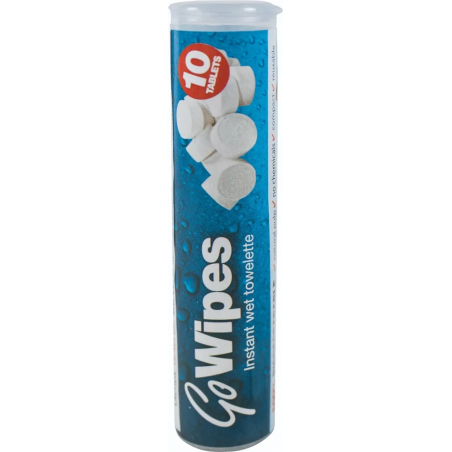 LINGETTES BCB GO WIPES (Tube de 10 tablettes)