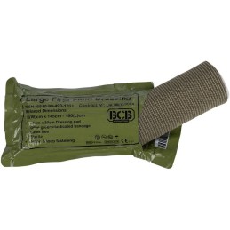 PANSEMENT COMPRESSIF BCB FIRST FIELD DRESSING VELCRO KAKI LARGE (25x30cm)