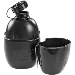 ENSEMBLE GOURDE + MUG OTAN BCB EN PLASTIQUE NOIR