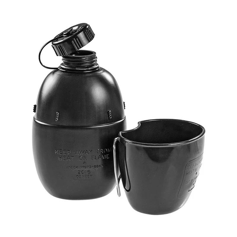 ENSEMBLE GOURDE + MUG OTAN BCB EN PLASTIQUE NOIR