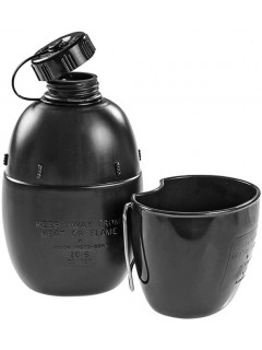 ENSEMBLE GOURDE + MUG OTAN BCB EN PLASTIQUE NOIR