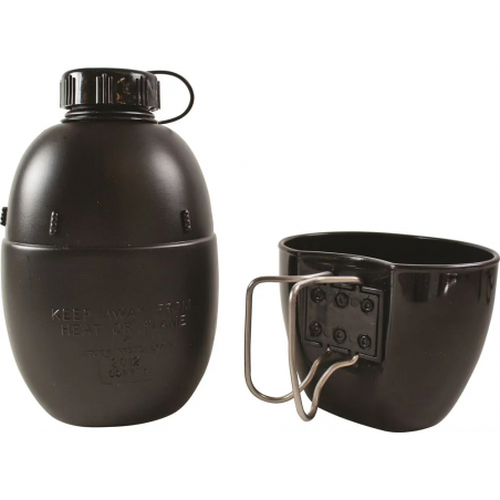 ENSEMBLE GOURDE + MUG OTAN BCB EN PLASTIQUE NOIR