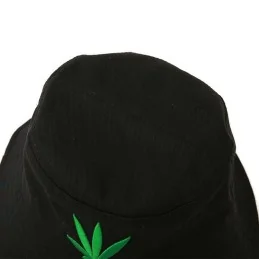 BOB STREETWEAR CANNABIS NOIR (avec feuille verte)