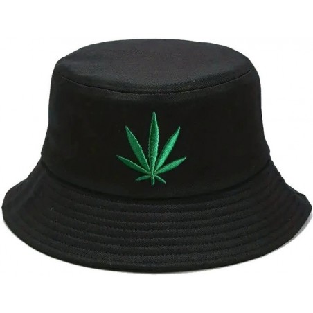 BOB STREETWEAR CANNABIS NOIR (avec feuille verte)