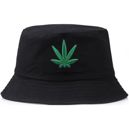 BOB STREETWEAR CANNABIS NOIR (avec feuille verte)