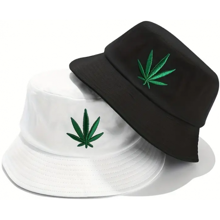 BOB STREETWEAR CANNABIS NOIR (avec feuille verte)