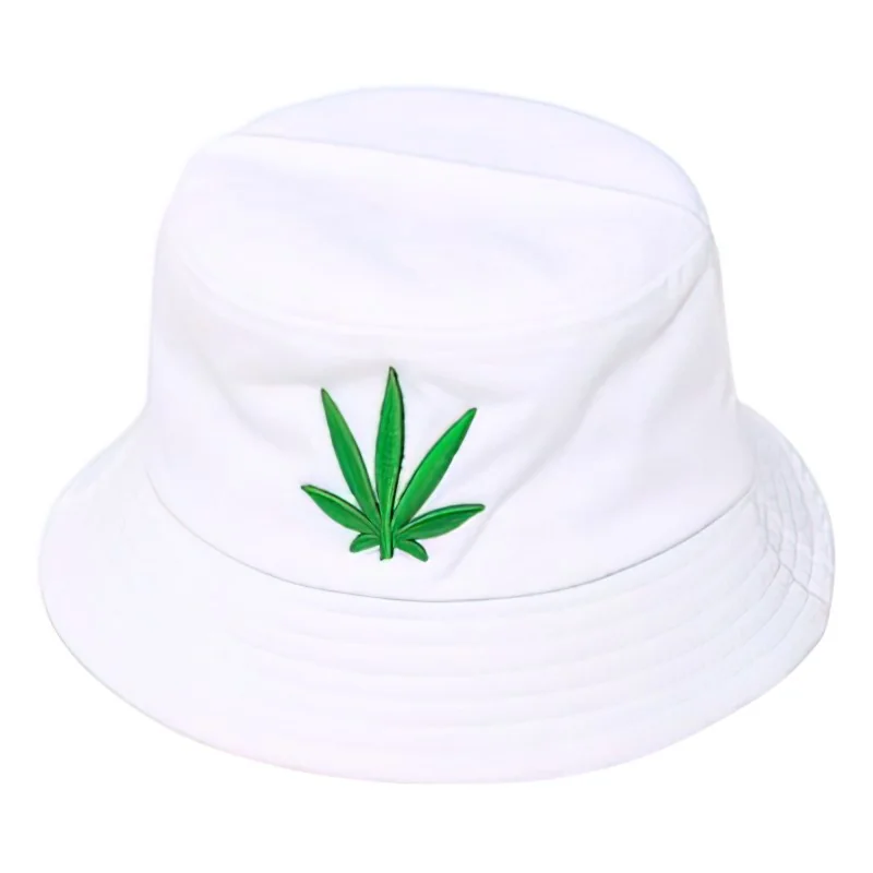 BOB STREETWEAR CANNABIS BLANC (avec feuille verte)