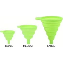 ENTONNOIR PLIABLE EN SILICONE SOUPLE VERT (MEDIUM)