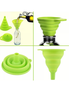 ENTONNOIR PLIABLE EN SILICONE SOUPLE VERT (MEDIUM)