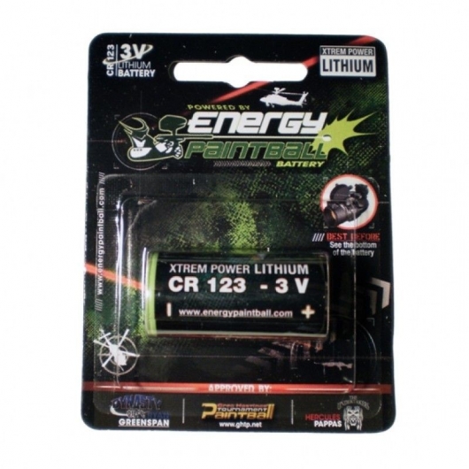 PILE ENERGY PAINTBALL LITHIUM 3V CR 123