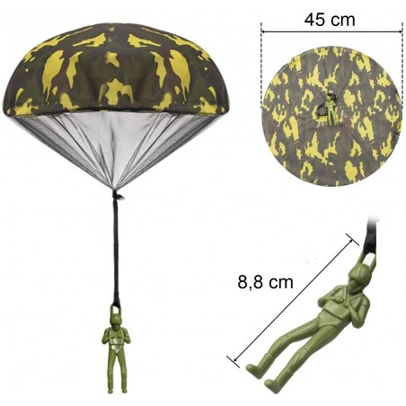 SOLDAT PARACHUTISTE À LANCER CAMOUFLAGE WOODLAND