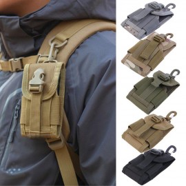 POCHE TÉLÉPHONE AVEC SYSTÈME MOLLE + MOUSQUETON