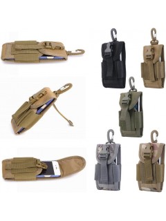 POCHE TÉLÉPHONE AVEC SYSTÈME MOLLE + MOUSQUETON