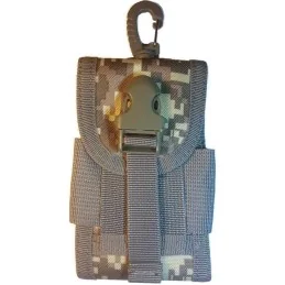 POCHE TÉLÉPHONE AVEC SYSTÈME MOLLE + MOUSQUETON ACU