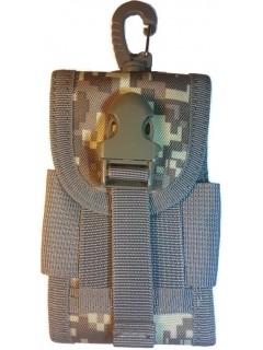 POCHE TÉLÉPHONE AVEC SYSTÈME MOLLE + MOUSQUETON ACU