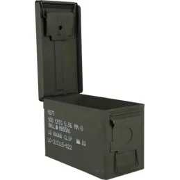 CAISSE À MUNITIONS 900 CRTG 5.56MM BALL M855A1 EN MÉTAL VERT OCCASION