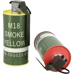 GRENADE FUMIGÈNE FACTICE M18 BB LOADER G&G ROUGE/JAUNE (lot de 2)